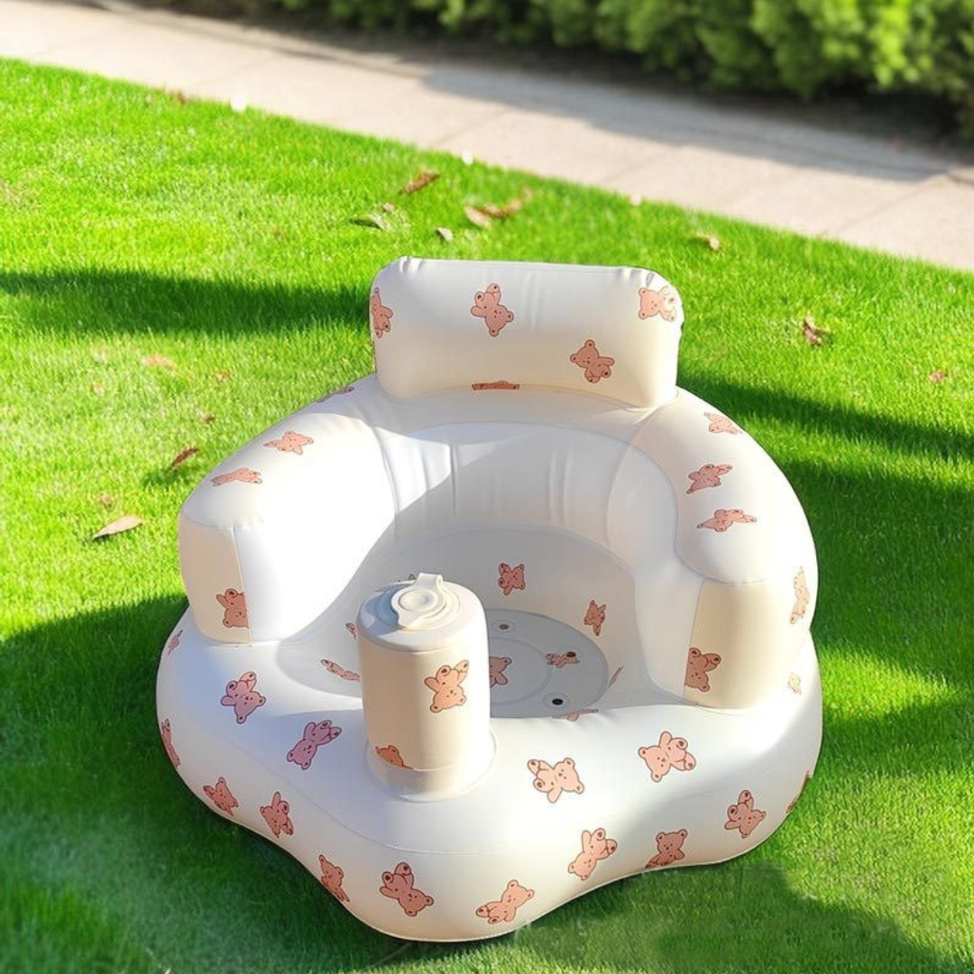 Sitzbärchen – Der aufblasbare Baby-Sitz - impassion.ch