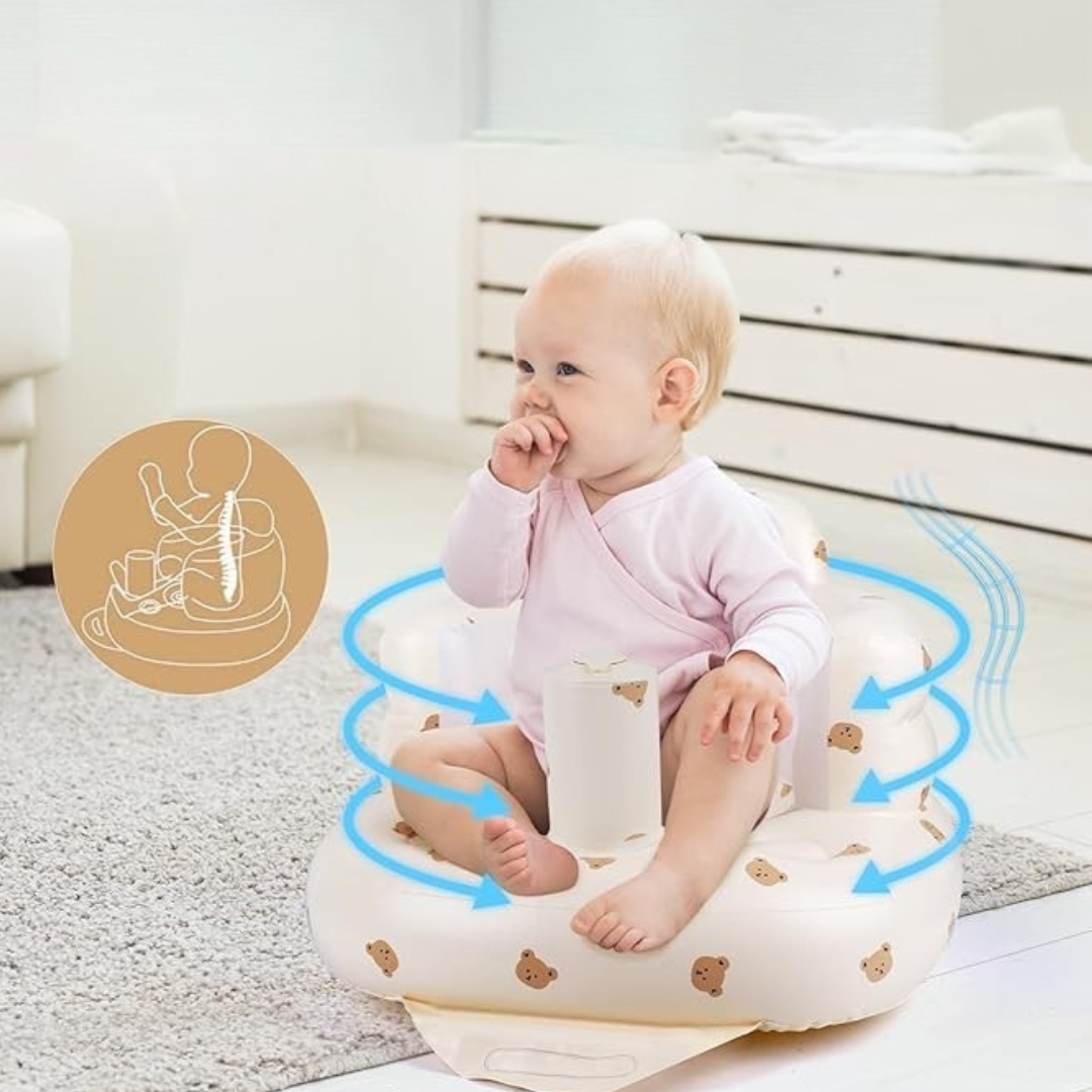 Sitzbärchen – Der aufblasbare Baby-Sitz - impassion.ch
